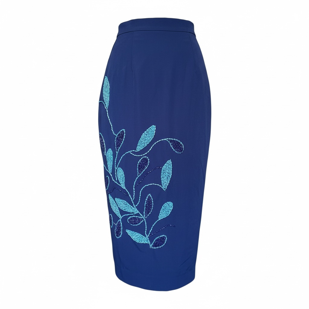 Hand Beaded Pencil skirt