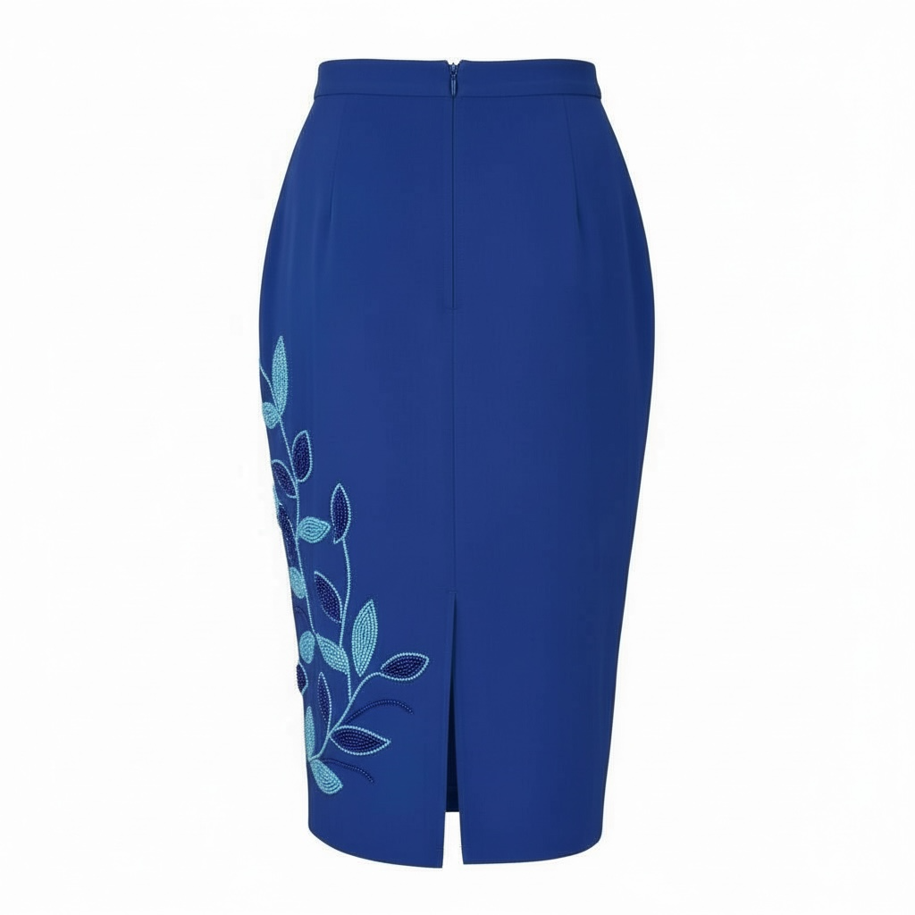 Hand Beaded Pencil skirt